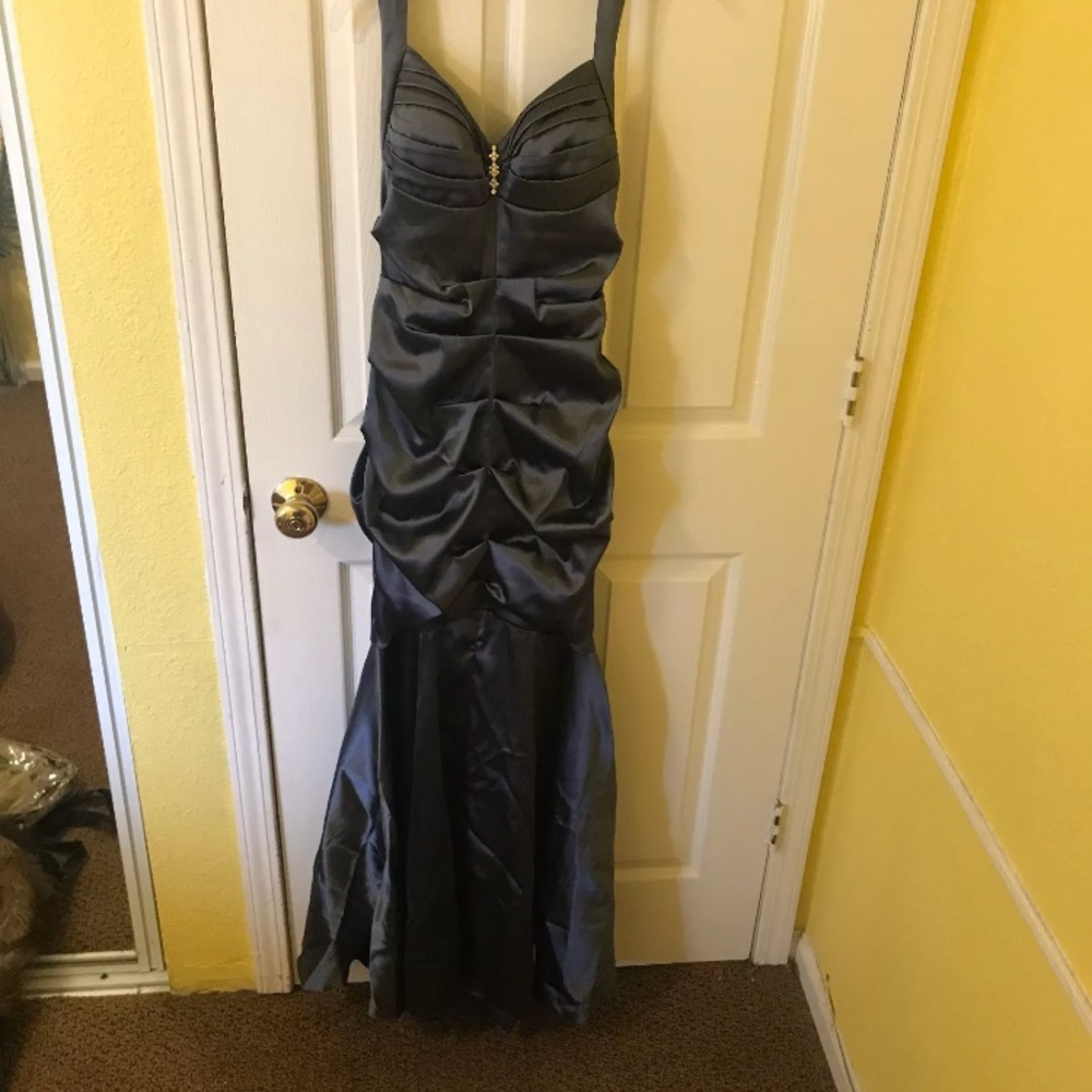 Black Silver prom dress
